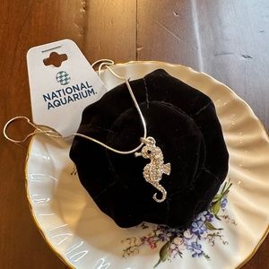 Baltimore National Aquarium Fashion Jewelry Seahorse Pendant Sparkle Necklace